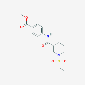 Ethyl 4-[(1-propylsulfonylpiperidine-3-carbonyl)amino]benzoate