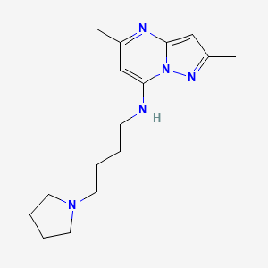 2,5-dimethyl-N-[4-(1-pyrrolidinyl)butyl]pyrazolo[1,5-a]pyrimidin-7-amine