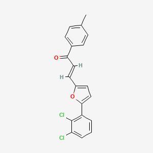 molecular formula C20H14Cl2O2 B5289970 3-[5-(2,3-dichlorophenyl)-2-furyl]-1-(4-methylphenyl)-2-propen-1-one 