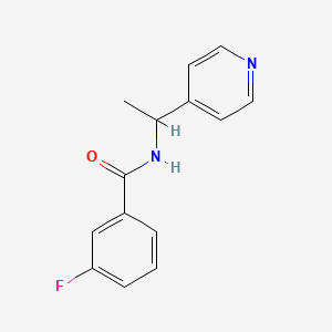 3-fluoro-N-[1-(pyridin-4-yl)ethyl]benzamide