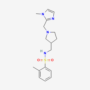 2-methyl-N-({1-[(1-methyl-1H-imidazol-2-yl)methyl]pyrrolidin-3-yl}methyl)benzenesulfonamide