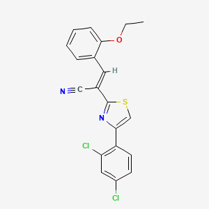 (E)-2-[4-(2,4-dichlorophenyl)-1,3-thiazol-2-yl]-3-(2-ethoxyphenyl)prop-2-enenitrile