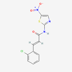 molecular formula C12H8ClN3O3S B5289999 (E)-3-(2-CHLOROPHENYL)-N-(5-NITRO-1,3-THIAZOL-2-YL)-2-PROPENAMIDE 