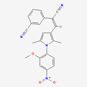 3-{1-cyano-2-[1-(2-methoxy-4-nitrophenyl)-2,5-dimethyl-1H-pyrrol-3-yl]vinyl}benzonitrile