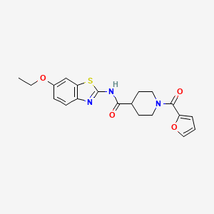 N-(6-ethoxy-1,3-benzothiazol-2-yl)-1-(furan-2-carbonyl)piperidine-4-carboxamide