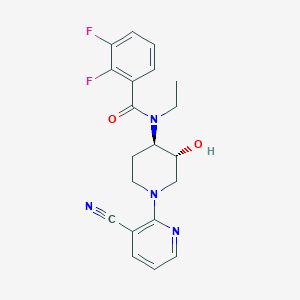 N-[(3R*,4R*)-1-(3-cyano-2-pyridinyl)-3-hydroxy-4-piperidinyl]-N-ethyl-2,3-difluorobenzamide