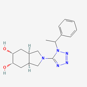 (3aR*,5R*,6S*,7aS*)-2-[1-(1-phenylethyl)-1H-tetrazol-5-yl]octahydro-1H-isoindole-5,6-diol