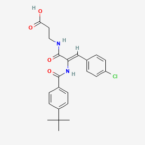 3-[[(Z)-2-[(4-tert-butylbenzoyl)amino]-3-(4-chlorophenyl)prop-2-enoyl]amino]propanoic acid