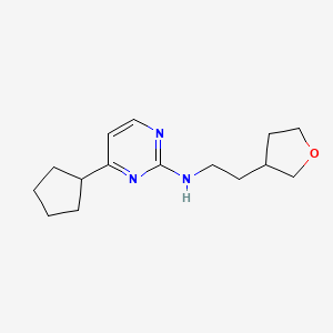 4-cyclopentyl-N-[2-(tetrahydrofuran-3-yl)ethyl]pyrimidin-2-amine