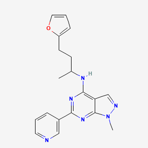 N-[3-(2-furyl)-1-methylpropyl]-1-methyl-6-(3-pyridinyl)-1H-pyrazolo[3,4-d]pyrimidin-4-amine