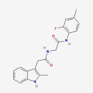 N~1~-(2-fluoro-4-methylphenyl)-N~2~-[(2-methyl-1H-indol-3-yl)acetyl]glycinamide