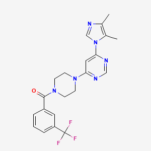 4-(4,5-dimethyl-1H-imidazol-1-yl)-6-{4-[3-(trifluoromethyl)benzoyl]-1-piperazinyl}pyrimidine