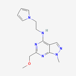 6-(methoxymethyl)-1-methyl-N-[2-(1H-pyrrol-1-yl)ethyl]-1H-pyrazolo[3,4-d]pyrimidin-4-amine