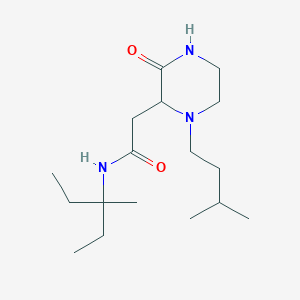 N-(1-ethyl-1-methylpropyl)-2-[1-(3-methylbutyl)-3-oxo-2-piperazinyl]acetamide