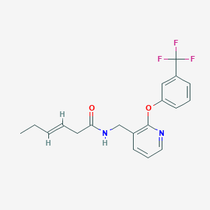 (3E)-N-({2-[3-(trifluoromethyl)phenoxy]pyridin-3-yl}methyl)hex-3-enamide