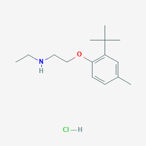 molecular formula C15H26ClNO B5290425 2-(2-tert-butyl-4-methylphenoxy)-N-ethylethanamine;hydrochloride 