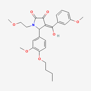 5-(4-butoxy-3-methoxyphenyl)-3-hydroxy-4-(3-methoxybenzoyl)-1-(2-methoxyethyl)-1,5-dihydro-2H-pyrrol-2-one