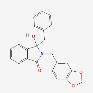 2-(1,3-benzodioxol-5-ylmethyl)-3-benzyl-3-hydroxy-2,3-dihydro-1H-isoindol-1-one