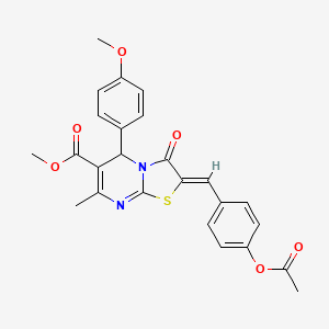 methyl 2-[4-(acetyloxy)benzylidene]-5-(4-methoxyphenyl)-7-methyl-3-oxo-2,3-dihydro-5H-[1,3]thiazolo[3,2-a]pyrimidine-6-carboxylate