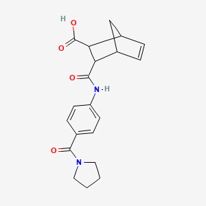 3-{[4-(1-PYRROLIDINYLCARBONYL)ANILINO]CARBONYL}BICYCLO[2.2.1]HEPT-5-ENE-2-CARBOXYLIC ACID