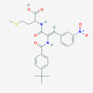 2-[[(Z)-2-[(4-tert-butylbenzoyl)amino]-3-(3-nitrophenyl)prop-2-enoyl]amino]-4-methylsulfanylbutanoic acid