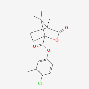 4-chloro-3-methylphenyl 4,7,7-trimethyl-3-oxo-2-oxabicyclo[2.2.1]heptane-1-carboxylate