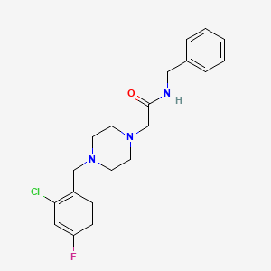 N-benzyl-2-{4-[(2-chloro-4-fluorophenyl)methyl]piperazin-1-yl}acetamide