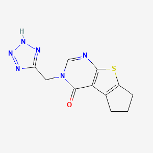 3-(1H-tetrazol-5-ylmethyl)-3,5,6,7-tetrahydro-4H-cyclopenta[4,5]thieno[2,3-d]pyrimidin-4-one