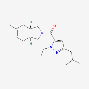 [(3aR,7aS)-5-methyl-1,3,3a,4,7,7a-hexahydroisoindol-2-yl]-[2-ethyl-5-(2-methylpropyl)pyrazol-3-yl]methanone