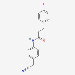 molecular formula C17H15FN2O B5290600 N-[4-(cyanomethyl)phenyl]-3-(4-fluorophenyl)propanamide 