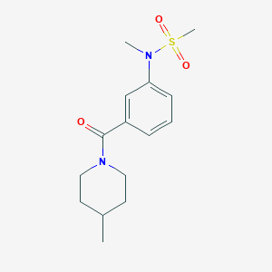 N-methyl-N-{3-[(4-methyl-1-piperidinyl)carbonyl]phenyl}methanesulfonamide