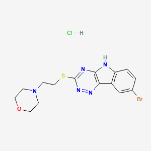 molecular formula C15H17BrClN5OS B5290625 8-bromo-3-{[2-(4-morpholinyl)ethyl]thio}-5H-[1,2,4]triazino[5,6-b]indole hydrochloride 