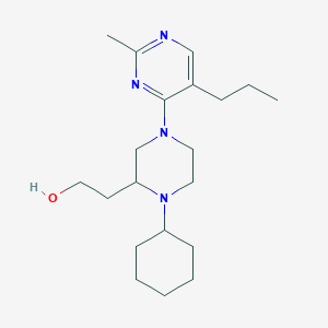 2-[1-cyclohexyl-4-(2-methyl-5-propyl-4-pyrimidinyl)-2-piperazinyl]ethanol