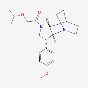 1-[(2R,3R,6R)-3-(4-methoxyphenyl)-1,5-diazatricyclo[5.2.2.02,6]undecan-5-yl]-2-propan-2-yloxyethanone