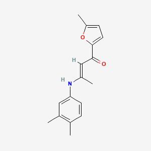 (E)-3-(3,4-dimethylanilino)-1-(5-methylfuran-2-yl)but-2-en-1-one