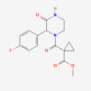 methyl 1-{[2-(4-fluorophenyl)-3-oxopiperazin-1-yl]carbonyl}cyclopropanecarboxylate