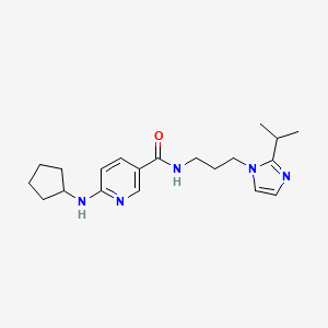 6-(cyclopentylamino)-N-[3-(2-isopropyl-1H-imidazol-1-yl)propyl]nicotinamide