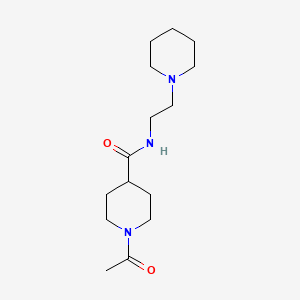 1-acetyl-N-[2-(piperidin-1-yl)ethyl]piperidine-4-carboxamide