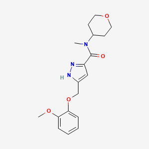 5-[(2-methoxyphenoxy)methyl]-N-methyl-N-(tetrahydro-2H-pyran-4-yl)-1H-pyrazole-3-carboxamide