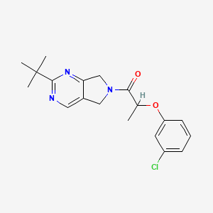 2-tert-butyl-6-[2-(3-chlorophenoxy)propanoyl]-6,7-dihydro-5H-pyrrolo[3,4-d]pyrimidine