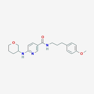 N-[3-(4-methoxyphenyl)propyl]-6-(tetrahydro-2H-pyran-3-ylamino)nicotinamide