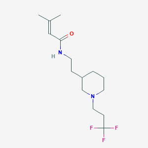 3-methyl-N-{2-[1-(3,3,3-trifluoropropyl)piperidin-3-yl]ethyl}but-2-enamide