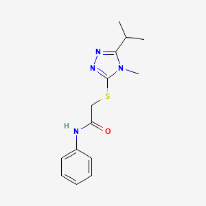 2-[(5-ISOPROPYL-4-METHYL-4H-1,2,4-TRIAZOL-3-YL)SULFANYL]-N-PHENYLACETAMIDE