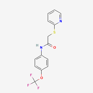 2-(pyridin-2-ylsulfanyl)-N-[4-(trifluoromethoxy)phenyl]acetamide