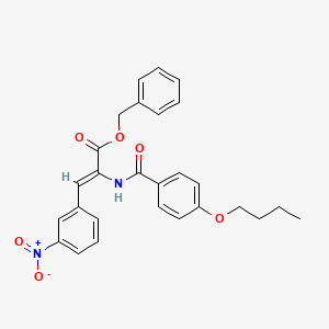 molecular formula C27H26N2O6 B5290802 benzyl (Z)-2-[(4-butoxybenzoyl)amino]-3-(3-nitrophenyl)prop-2-enoate 