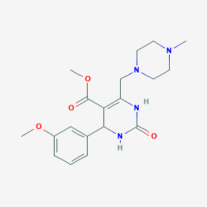 methyl 4-(3-methoxyphenyl)-6-[(4-methyl-1-piperazinyl)methyl]-2-oxo-1,2,3,4-tetrahydro-5-pyrimidinecarboxylate