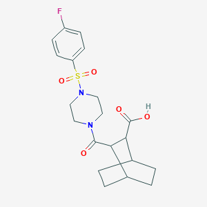 3-({4-[(4-Fluorophenyl)sulfonyl]piperazin-1-yl}carbonyl)bicyclo[2.2.2]octane-2-carboxylic acid