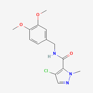 4-chloro-N-(3,4-dimethoxybenzyl)-1-methyl-1H-pyrazole-5-carboxamide