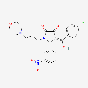 4-(4-chlorobenzoyl)-3-hydroxy-1-[3-(4-morpholinyl)propyl]-5-(3-nitrophenyl)-1,5-dihydro-2H-pyrrol-2-one