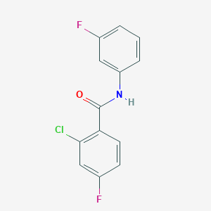 2-chloro-4-fluoro-N-(3-fluorophenyl)benzamide